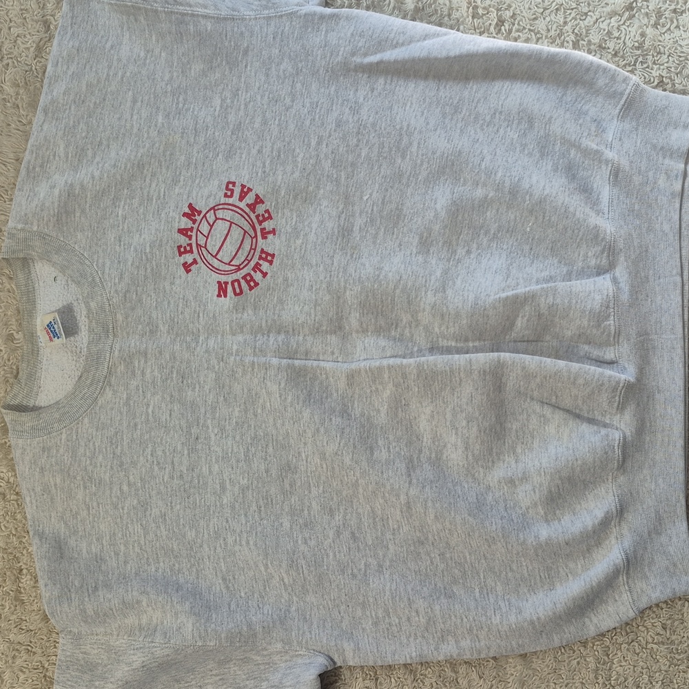 vtg 90s North Texas Volleyball Sweatshirt XL Jerzees UNT Super Sweats